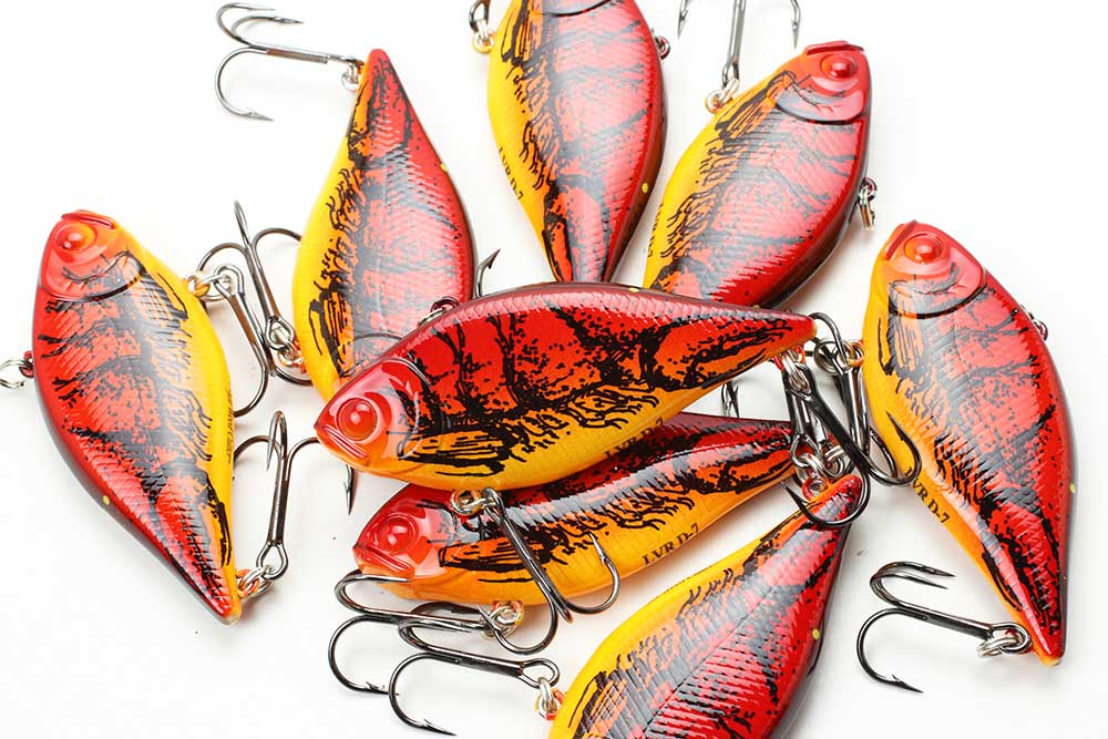 LOT OF 2 LUCKY CRAFT LVR D-7S 1/2OZ LVR D7S-459 RAYBURN RED CRANKBAITS LURES Details about   